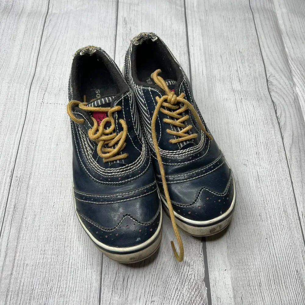 Sorel Tivoli NL 1628-007 Oxfords Navy Waterproof Duck Shoes Leather US 7 Men's